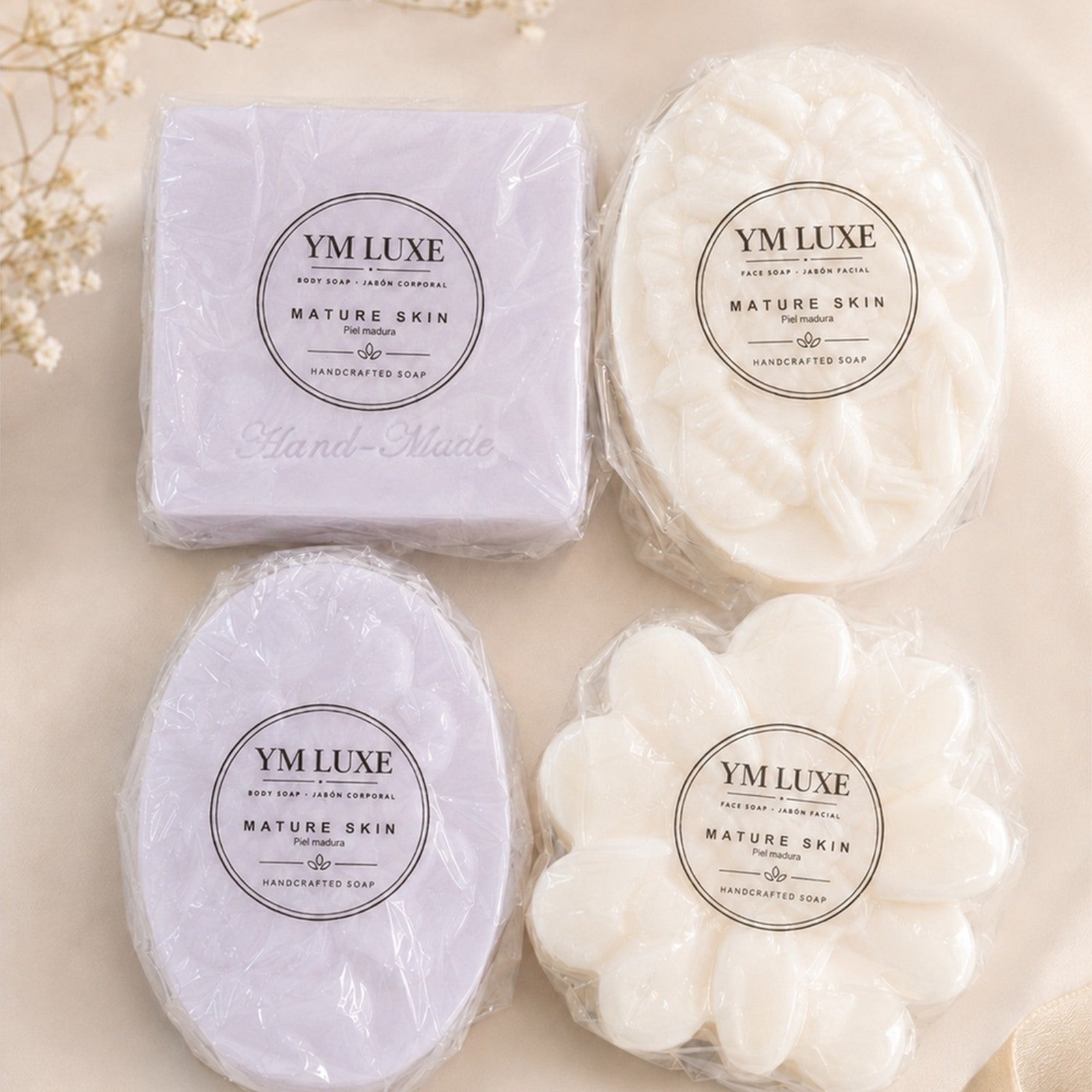 Mature Skin Handmade Soap Gift Set - 4 Piece Face & Body Collection