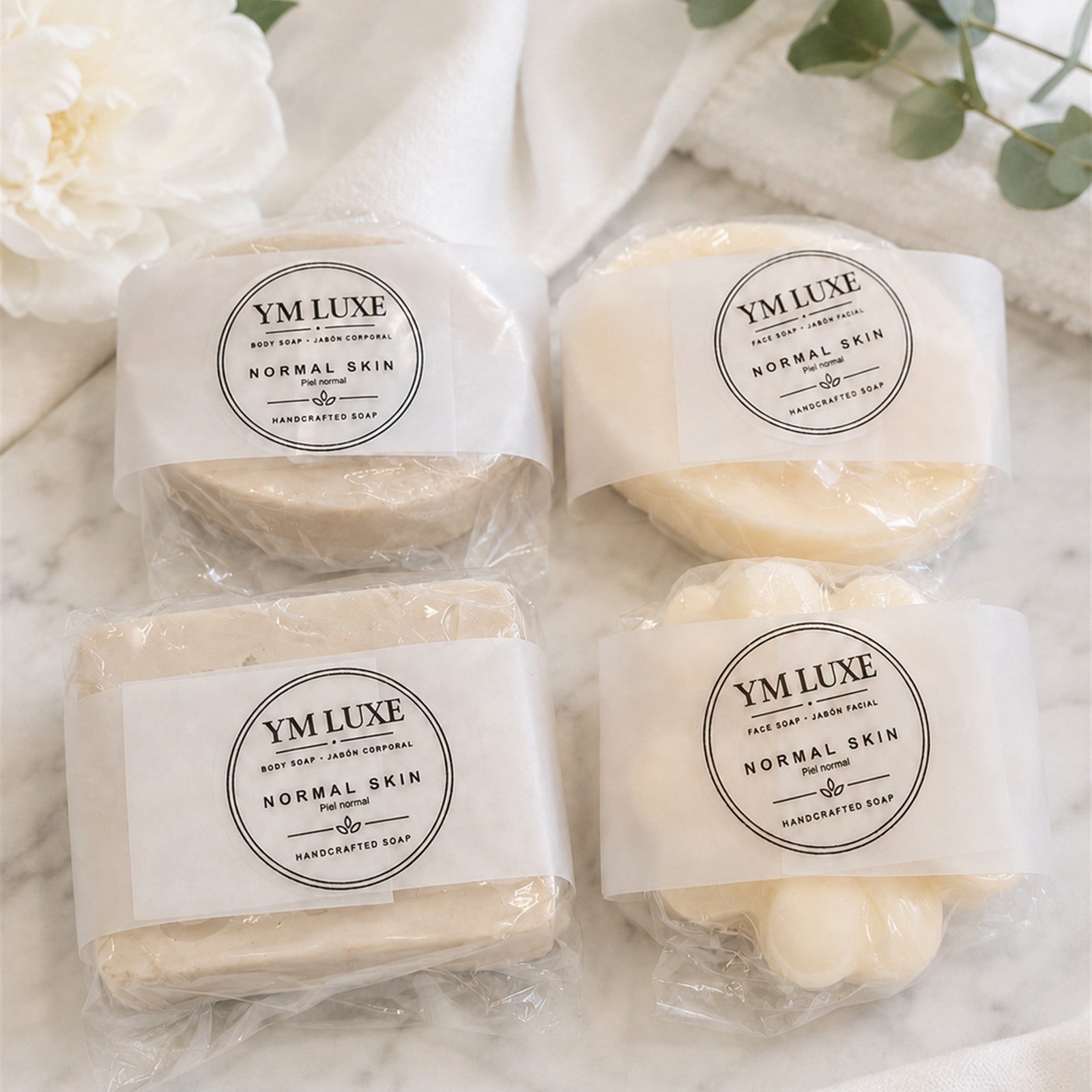 Normal Skin Handmade Soap Gift Set - 4 Piece Face & Body Collection