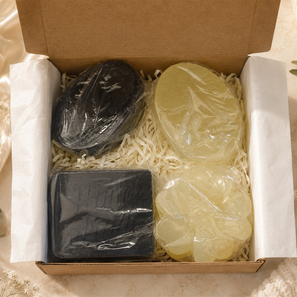 Oily Skin Handmade Soap Gift Set - 4 Piece Face & Body Collection