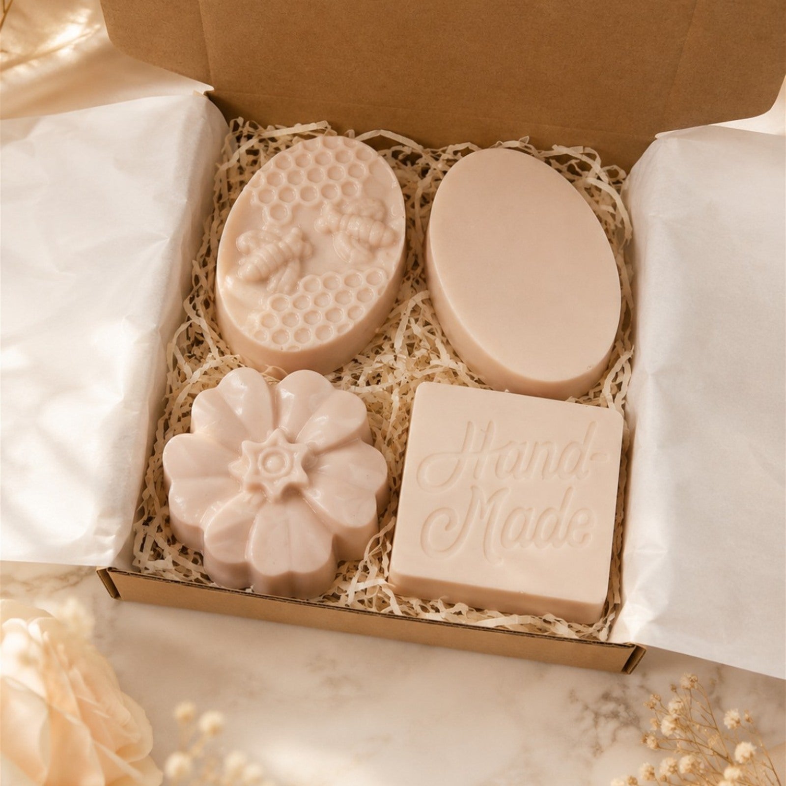Dry Skin Handmade Soap Gift Set - 4 Piece Face & Body Collection