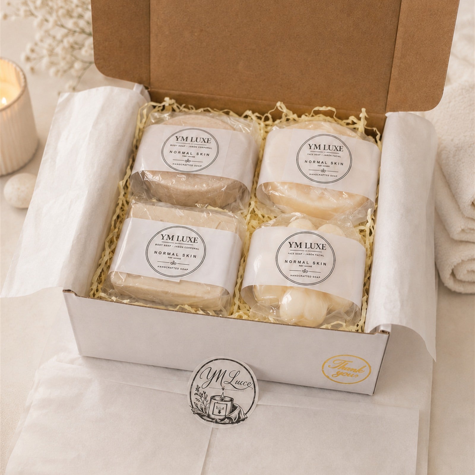 Normal Skin Handmade Soap Gift Set - 4 Piece Face & Body Collection
