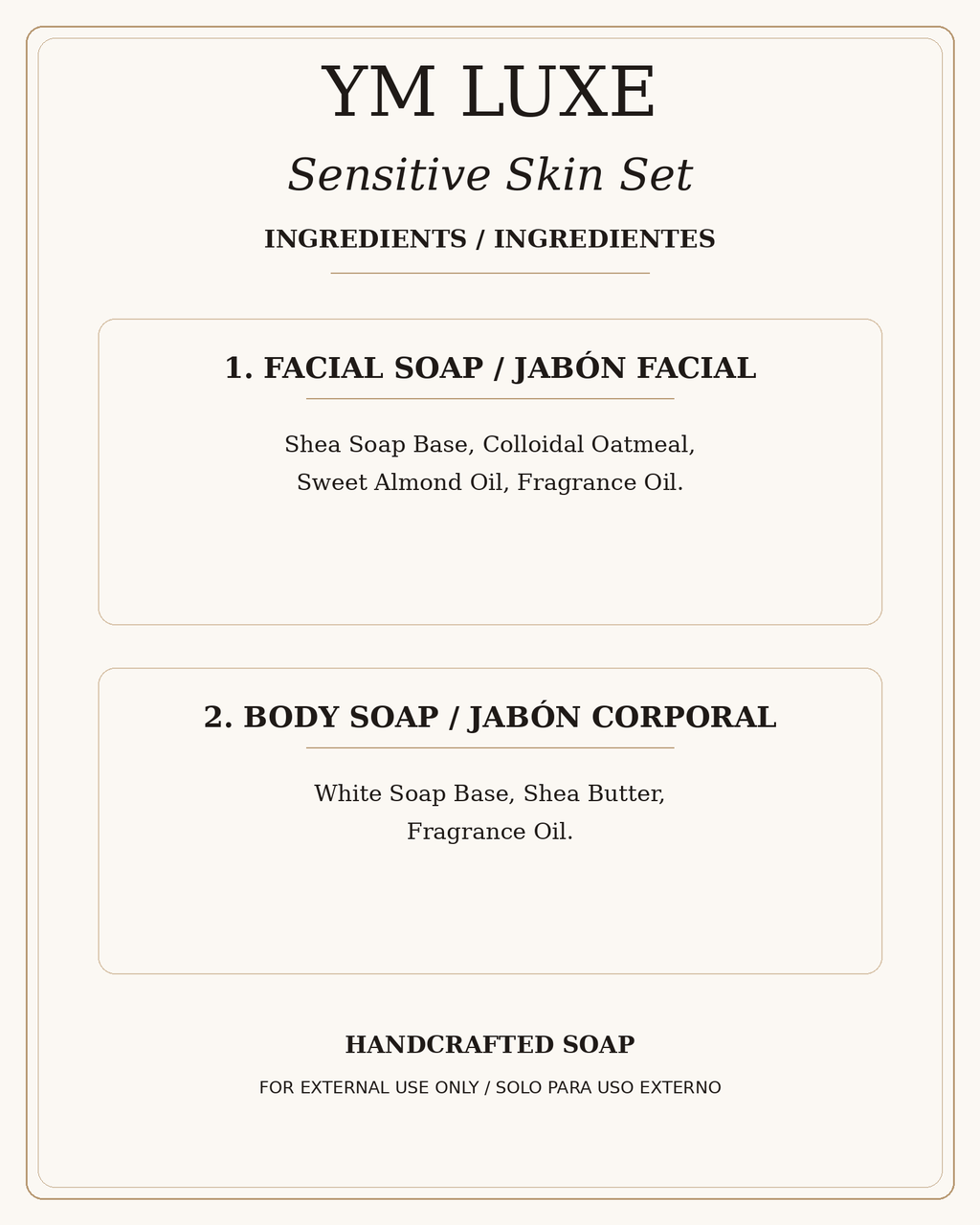 Sensitive Skin Handmade Soap Gift Set - 4 Piece Face & Body Collection