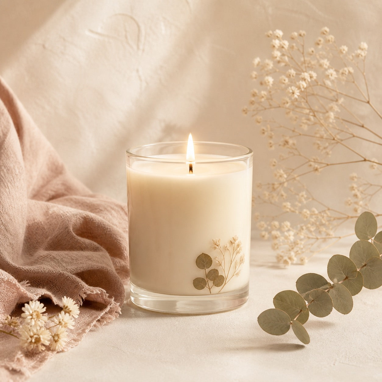 Elegant handmade candle by YM Luxe